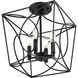 Tracy 4 Light 12 inch Matte Black Indoor Semi-Flush Ceiling Light